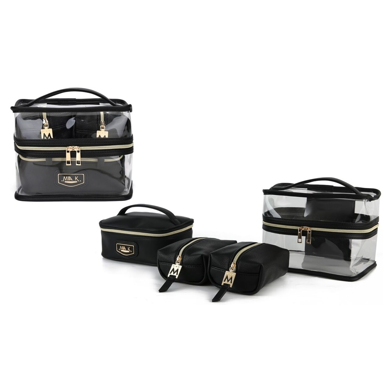 Mkf Collection Emma Multi-Functional Cosmetic 4 Pc Set Handbag By Mia K.